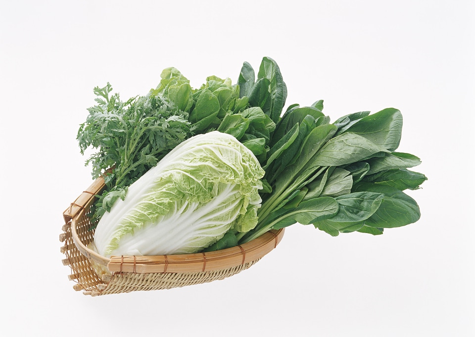 Fresh Chinese cabbage in the basket