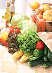 Fresh vegetables in the kitchen