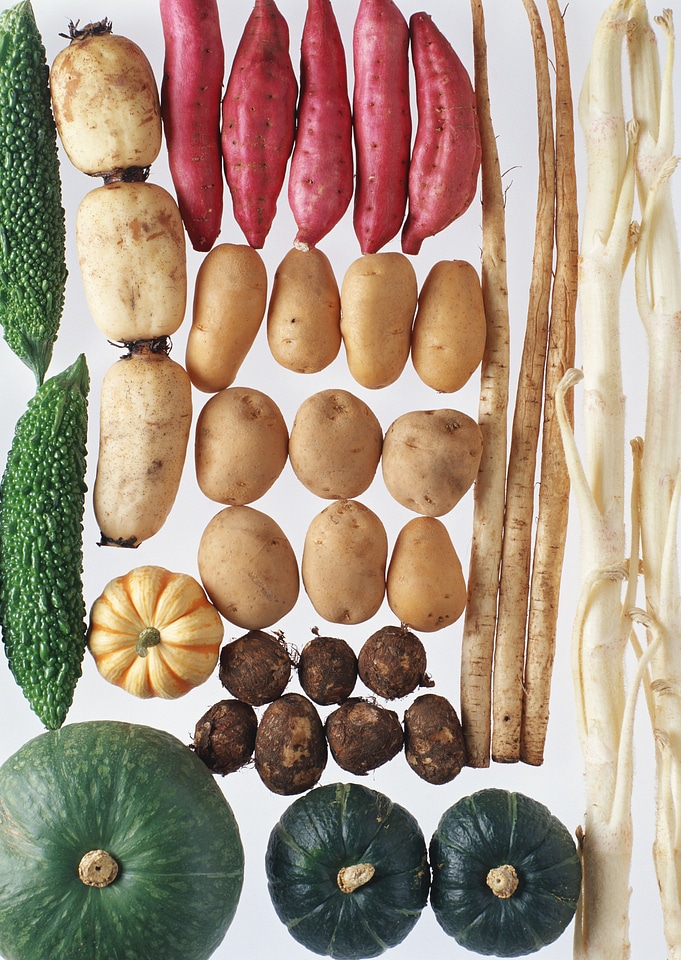 Autumn border of vegetables