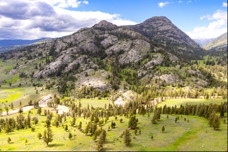 Yellowstone flood event 2022: Hellroaring Mountain, patrol cabin, and creek