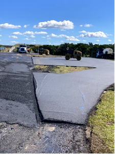 Ocracoke Beach Access parking lot paving project 10-27-2021