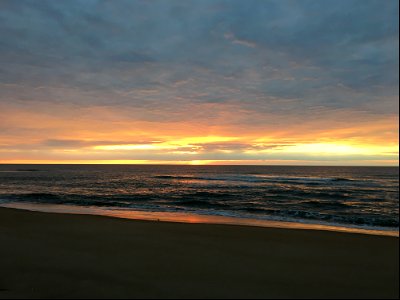 Sunrise view from a turtle patrol north of Ramp 43 in Buxton