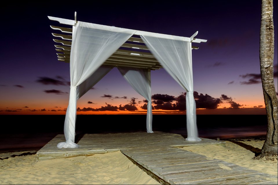 Wedding pavilion on the beach