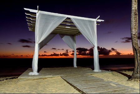 Wedding pavilion on the beach photo