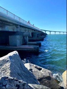 Below the Bonner Bridge Pier