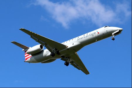 American Eagle E145 arriving at BOS photo