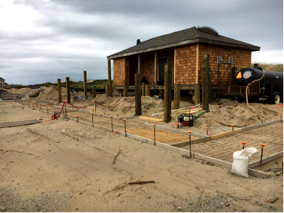 Frisco Beach Access project update - concrete walkway forms