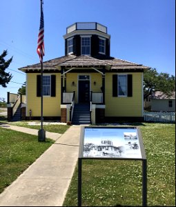 Interpretive Panel at U.S. Weather Bureau Station Hatteras