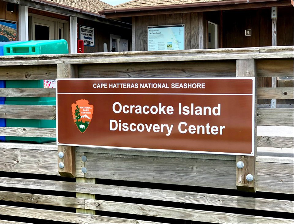 Ocracoke Island Discovery Center sign