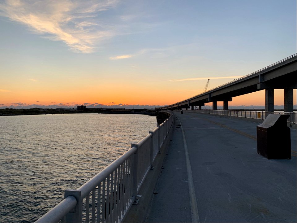 Bonner Bridge Pier looking south on opening day morning