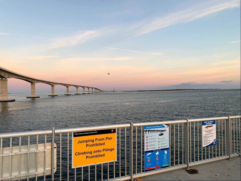 View from the end of the Bonner Bridge Pier