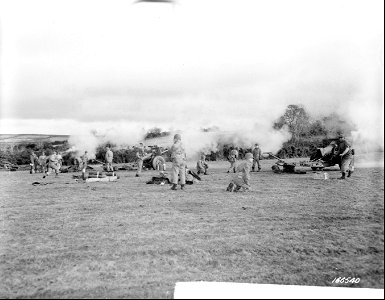 SC 166540 - Guns being fired on a practice range in Northern Ireland.