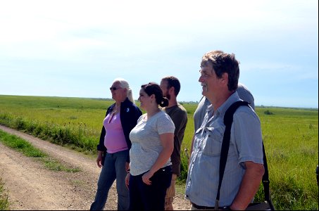 Conservation partners from the EPA, the Service, the Nature Conservancy and others admire the largest contiguous prairie left in the U.S. photo