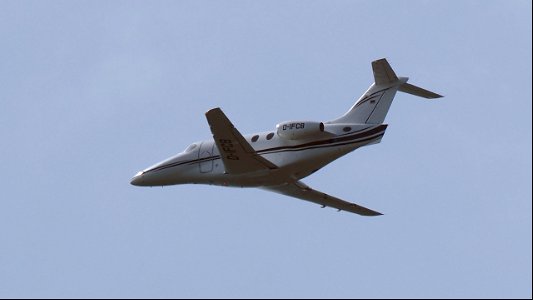 Raytheon 390 Premier I  D-IFCB  from Osijek (4300 ft.).jpg