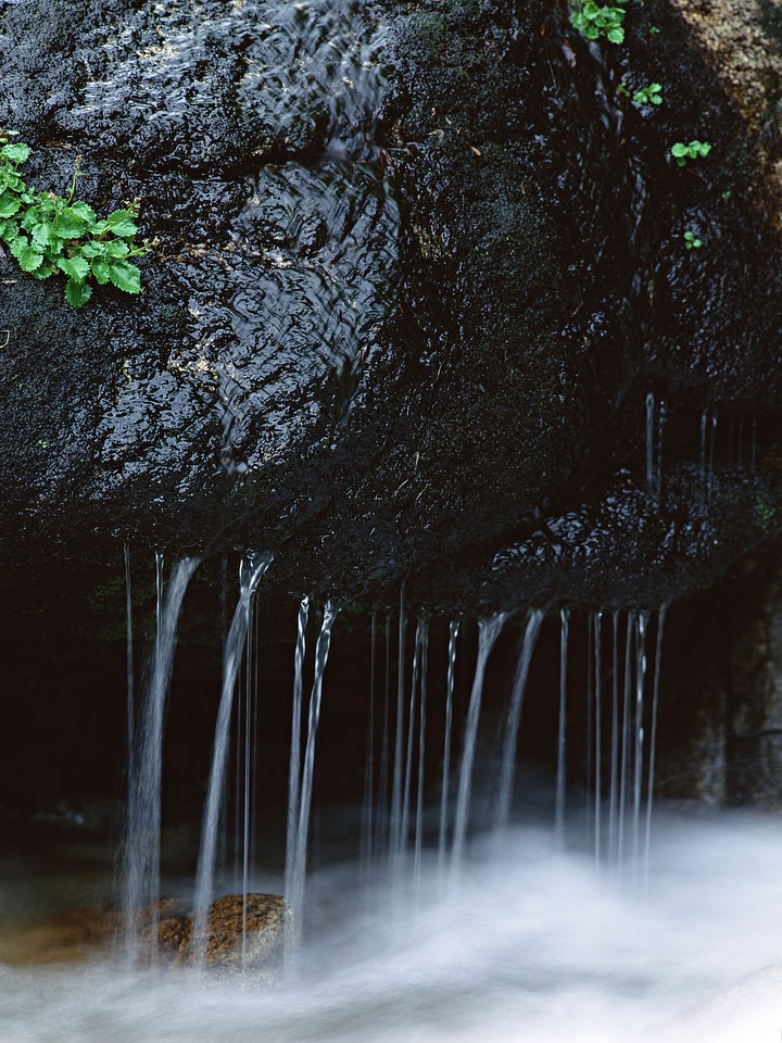 Waterfall over rock