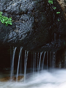 Waterfall over rock