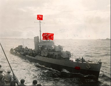 SC 364340 - Destroyer escorting U.S. convoy enroute to French Morocco. 26 October, 1942.