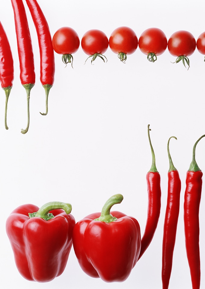 Red peppers and tomatos