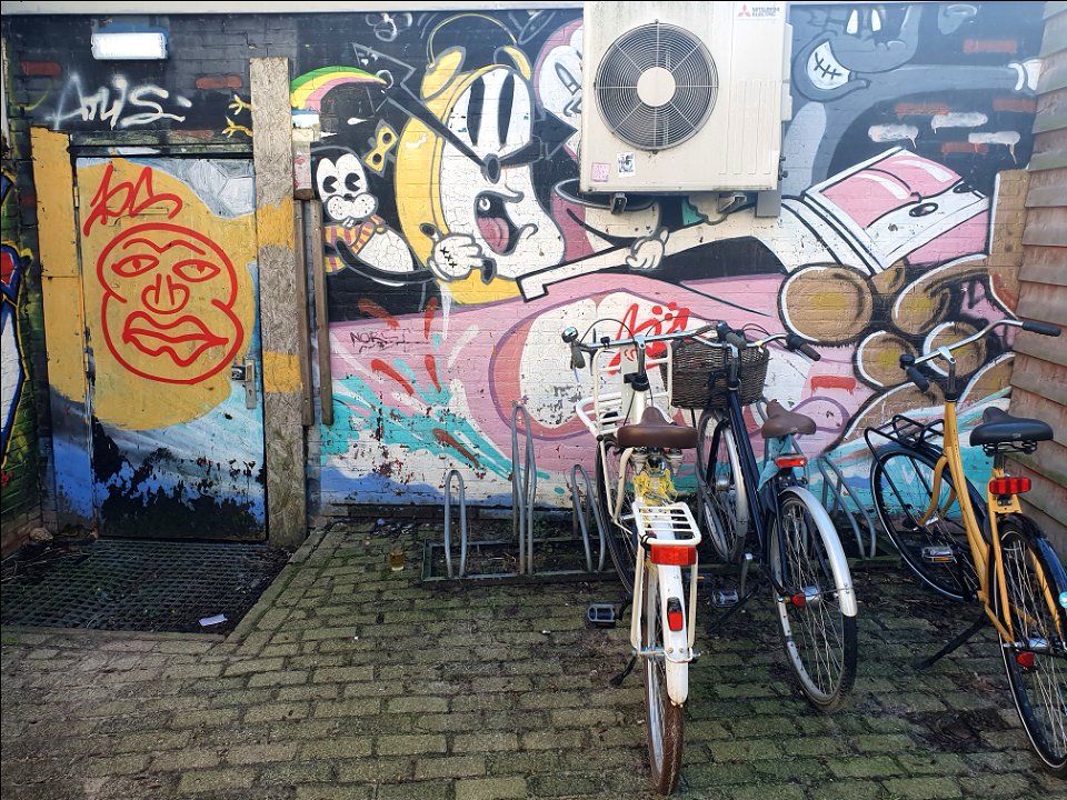 Eindhoven, frisse lucht achterkant café M en M