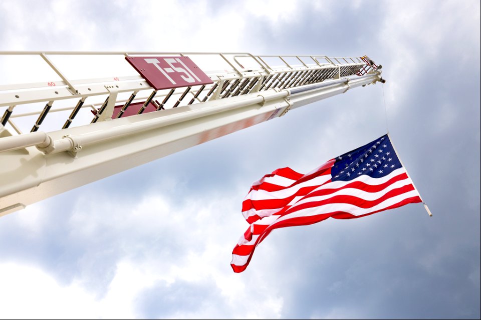 National Night Out 2022: ladder and flag