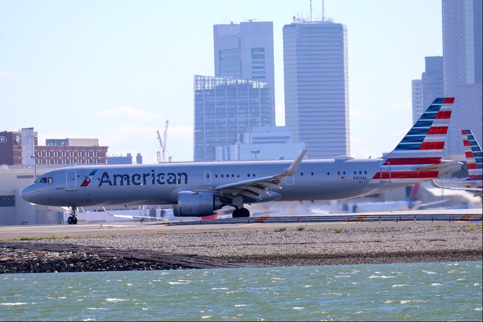 American Airlines A321-200neo departing BOS