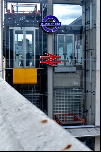 Elizabeth Line signage in place at the recently rebuilt Abbey Wood station