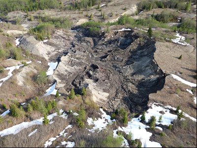 20230518_Aerial view of debris flow area_USGS_K Spicer_DSCN2140