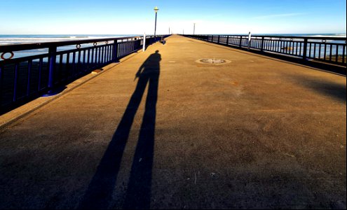 Shadow on the Pier. photo