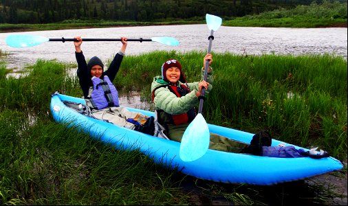 Girls kayaking photo