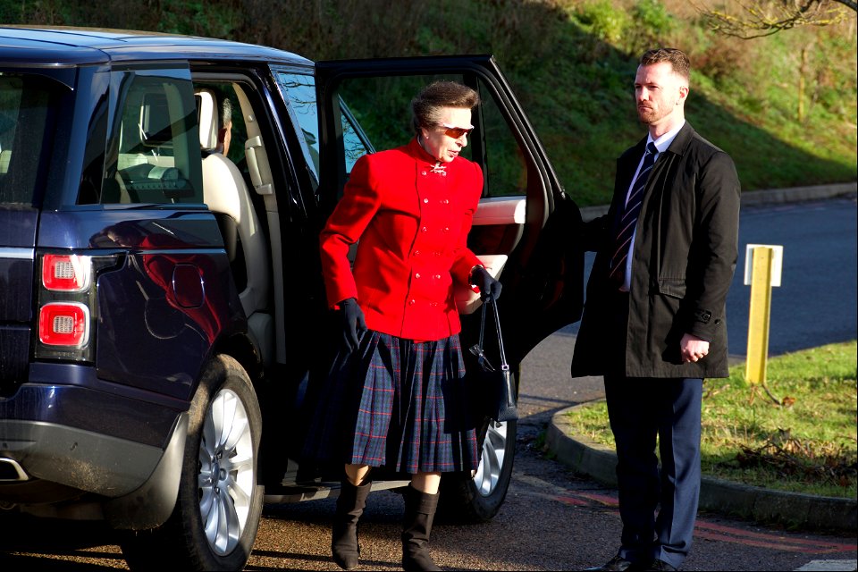 HRH Princess Anne. Princess Royal at Maidstone Hospital. Officially there to open the new Helicopter Pad.