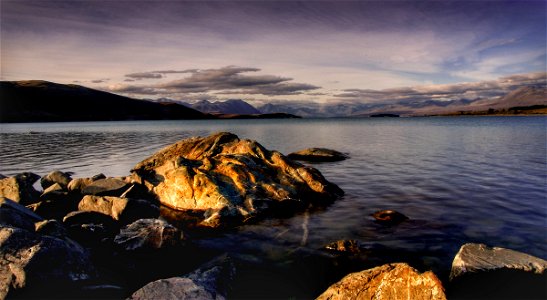 Evening Lake Tekapo. NZ photo