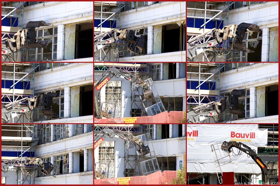 Rootes Building Maidstone. Grade 2 Listed. Old windows pulled out.