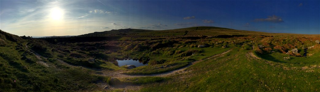 Foggintor Quarry Dartmoor National Park Devon UK Apple Ipod Panoramic Photo 20th 21st May 2023