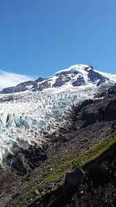 The snow capped Mt. Baker in the North Cascade mountains