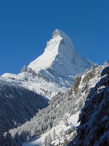 Alpine Mountain Snow Landscape Matterhorn Zermatt photo