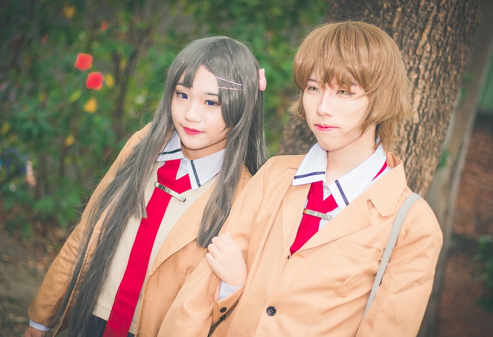 japanese style lolita maid cosplay cute girl