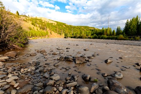 Last light over Lamar River photo