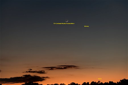 Day 134 - Waxing Crescent Moon, Mercury, and Venus photo