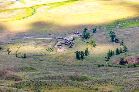 Lamar Buffalo Ranch from Druid Peak hillside