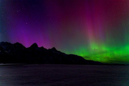 Northern Lights Over the Tetons - 1 photo