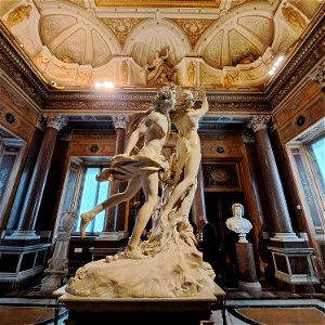 Full View Apollo and Daphne  Bernini Villa Borghese Gallary Rome Italy