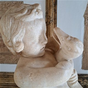Closeup of Goose and Boy Capitoline Museum Rome Italy