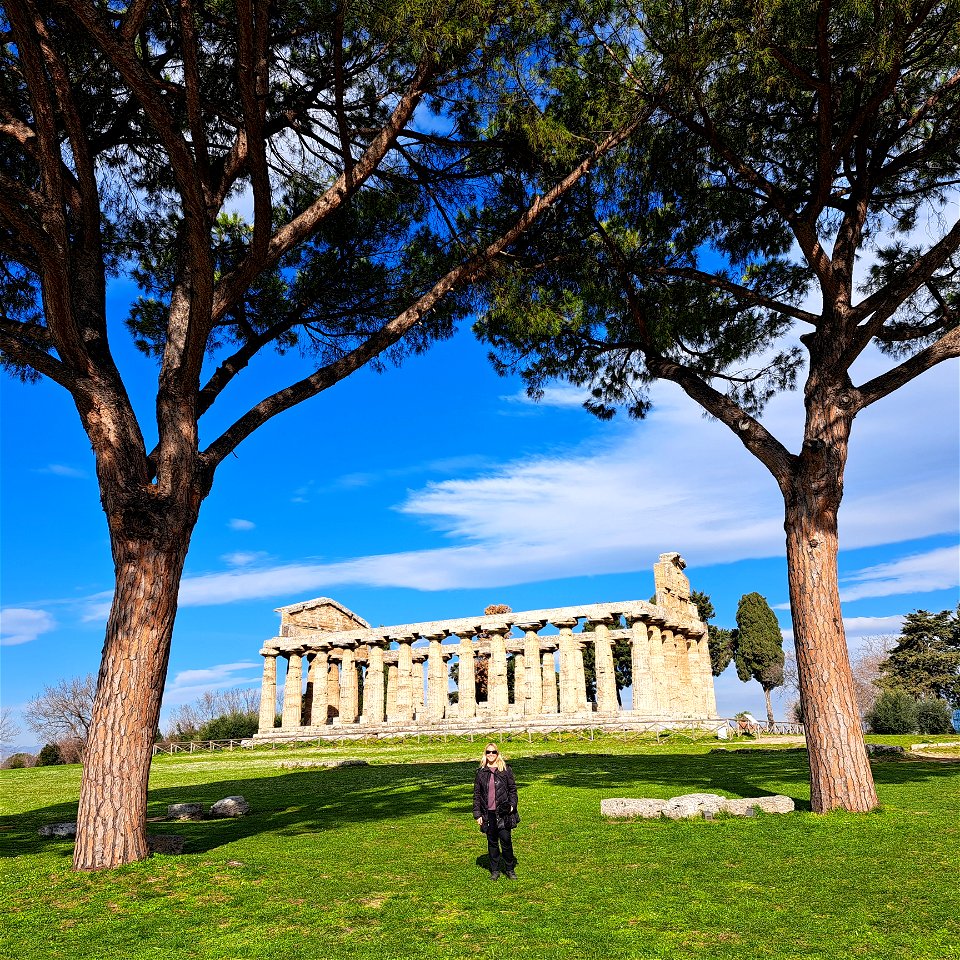 Me and  Temple of Athena Paestum Italy