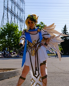 Portrait of Sexy Super Hero Female Cosplay Character
