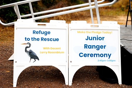 Event signage for ceremony and guided tour photo