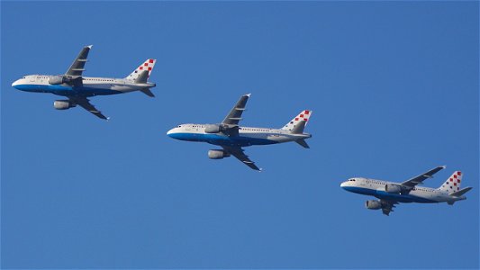 Airbus A319-112 9A-CTH Croatia Airlines from Dubrovnik (5200 ft.)