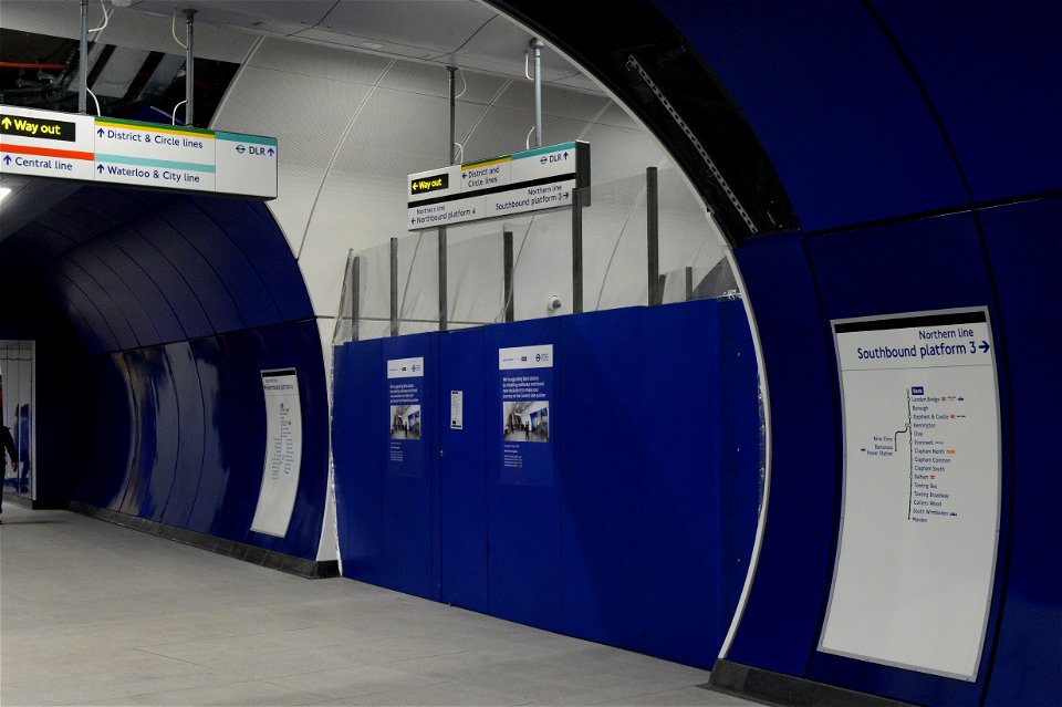 Bank station.  Where new escallators to DLR will be.