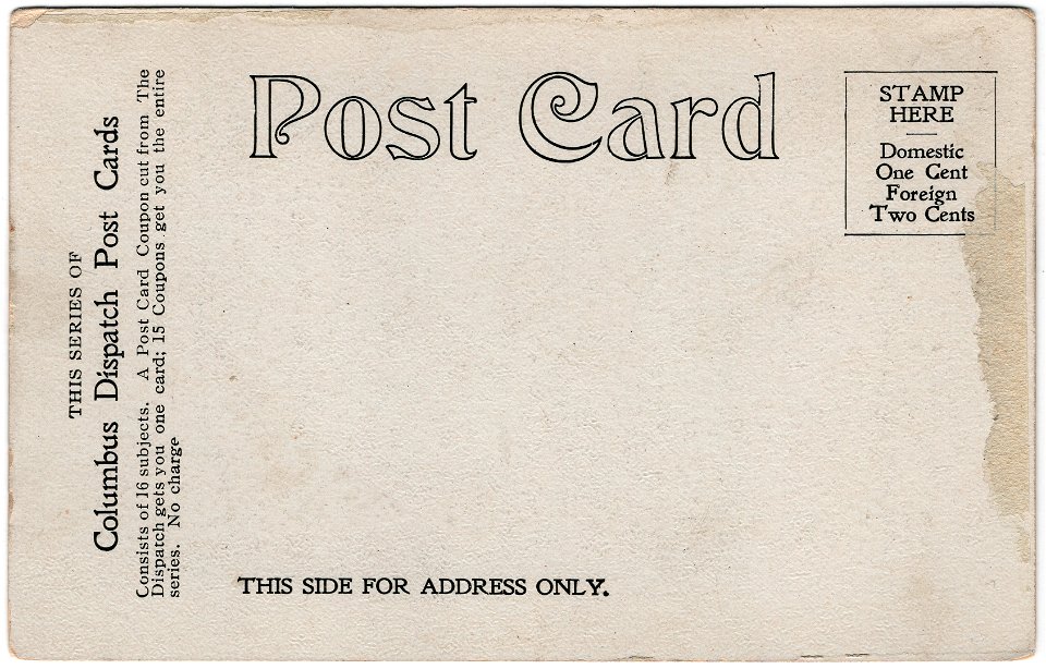 Back of State Deaf and Dumb Institution, Columbus, Ohio (1900s)