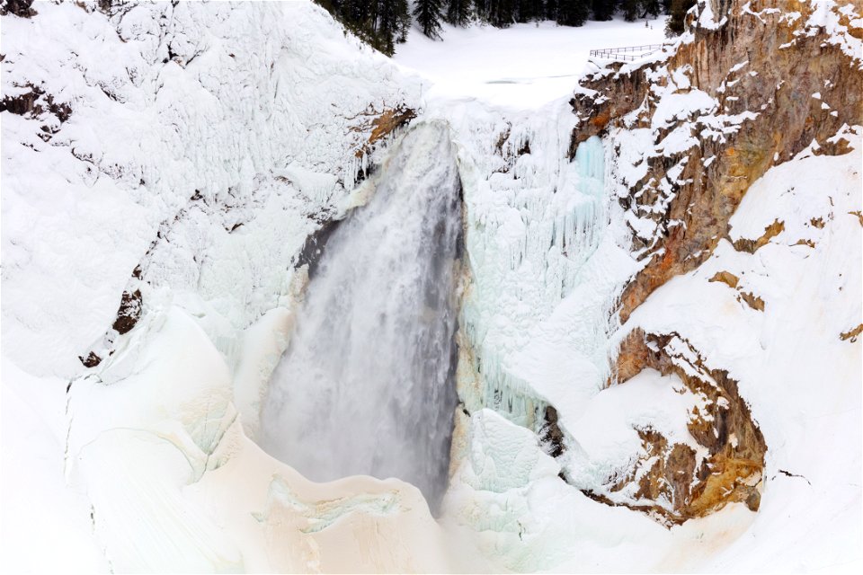 Frozen Lower Falls from Lookout Point