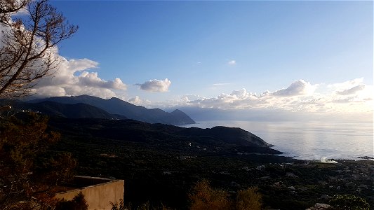 Côte Ouest du Cap Corse vu du hameau de Cannelle, Centuri, Haute-Corse